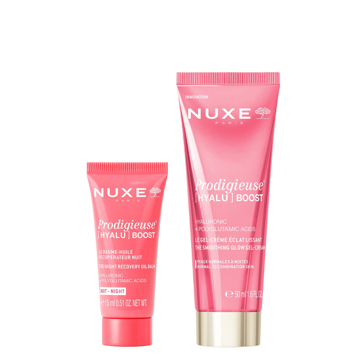 Duo découverte - Gel - Crème Éclat Lissant & Baume - Huile Récupérateur Nuit 15 ml Offert - NUXE