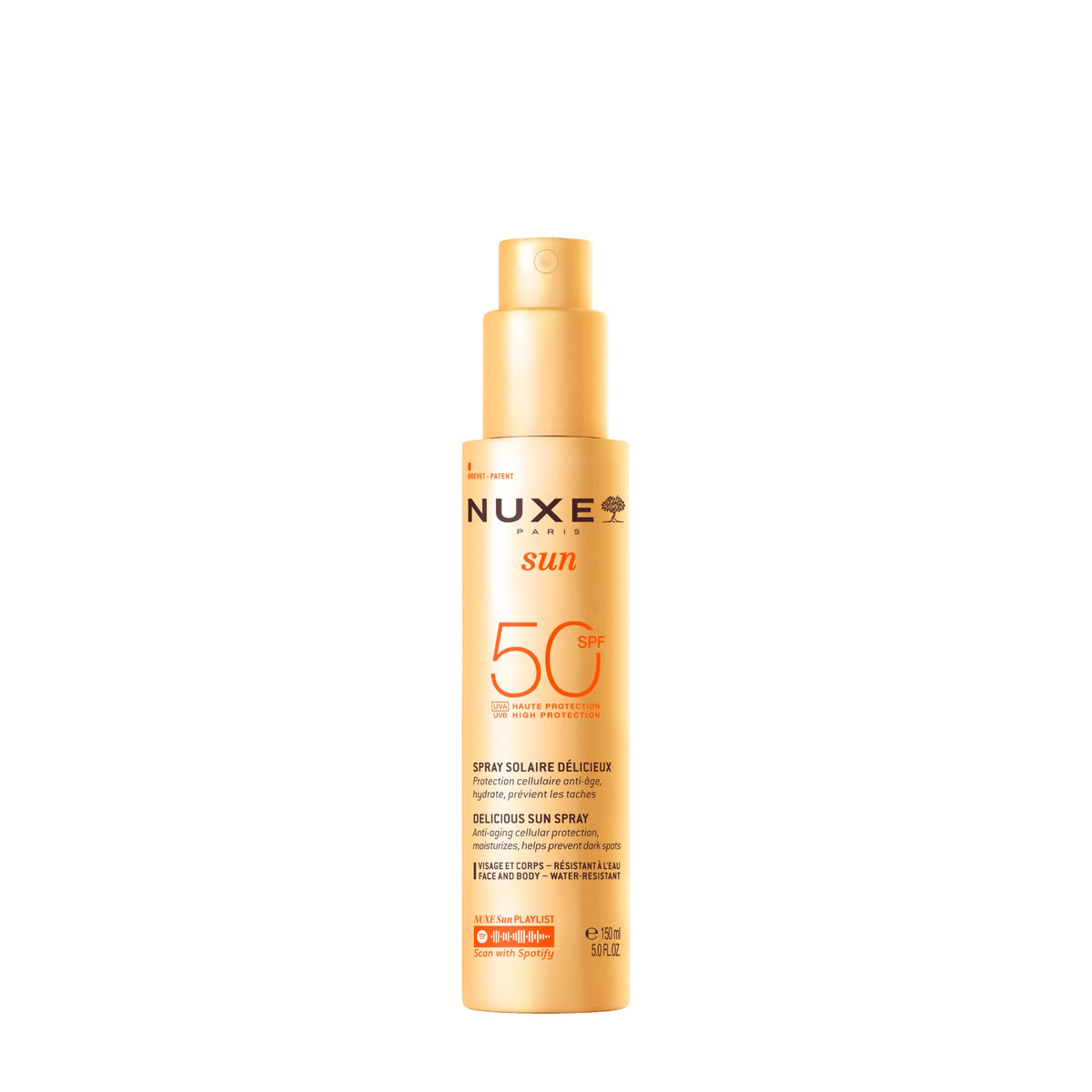 Spray Solaire Délicieux Haute Protection SPF50 visage et corps 150ml - NUXE